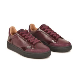 Pataugas BASALT/SV F4H BORDEAUX -Pataugas[ Soldes Boutique 628220 BASKET FEMME BASALT SV F4H BORDEAUX 4