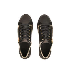 Pataugas JESTER/MIX F4H NOIR/DORÉ -Pataugas[ Soldes Boutique 628254 BASKET FEMME JESTER MIX F4H NOIR DORE 6