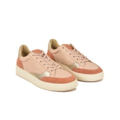Pataugas BASALTE/SNME F2H BEIGE ROSÉ/DORÉ -Pataugas[ Soldes Boutique BASKET FEMME BASALT F2H NUDE DORE 4